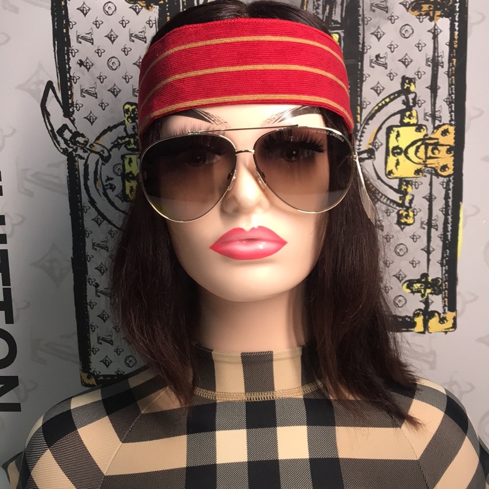 New Authentic Marc Jacobs MARC 522/S Sunglasses – Gold Havana / Brown Gradient